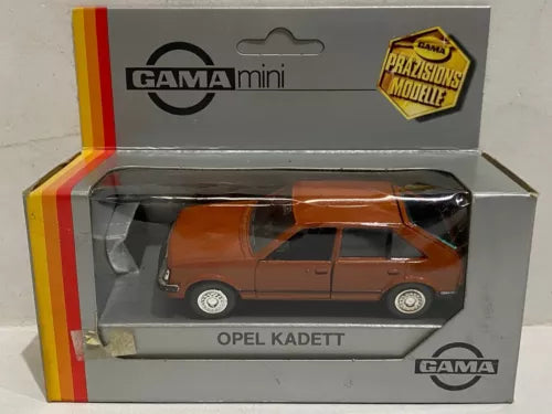 GAMA mini Opel Kadett 1:43 diecast model car, orange with black windows