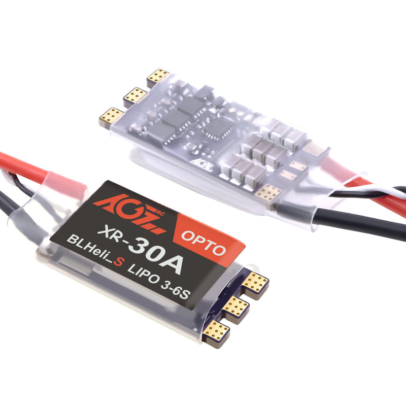 RC bi-directional brushless ESC PCB with XR-30A Opto label and red/black wires
