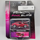 Dark red Porsche Taycan Turbo S 1:64 diecast car in Pink Slips blister pack
