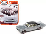 1:64 diecast 1966 Oldsmobile 442 car model, silver-gray with black accents