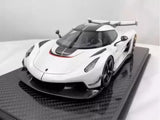 FrontiArt 1/18 Koenigsegg jesko Diecast Model Car Crystal White Gifts Display Parts