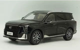 1/18 black SUV diecast model car with front grille and alloy-style wheels