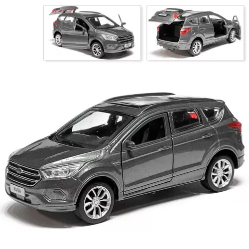 Ford Kuga diecast SUV car model, dark gray, 1:36 metal toy