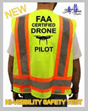 CERTIFIED DRONE  PILOT HIGH VISIBILITY YELLOW  VEST 2