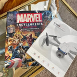 Small Drone and hardcover Marvel book San Francisco CA Drone