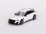 Audi ABT RS6-R Glacier White Metallic Diecast 1:64 Scale Model - TSM MGT00701 Parts