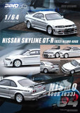 INNO 1:64 NISSAN SKYLINE GT-R (R33) NISMO 400R Sonic Silver Diecast Model car Toy