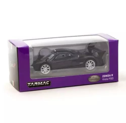 1:64 diecast model car in retail box, purple and black Zonda R Viola PSO