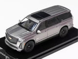 Gray Cadillac Escalade ESV alloy diecast SUV model, front 3/4 view