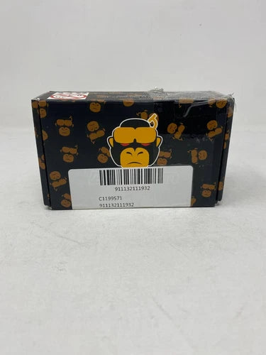 Freestyle racing drone retail box with cartoon bear pattern, barcode label