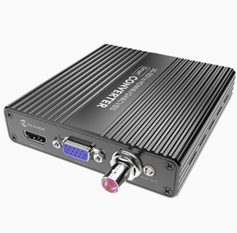 12V 4W multi-function drone power converter with HDMI and VGA ports, metal body