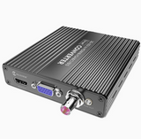 12V 4W multi-function drone power converter with HDMI and VGA ports, metal body