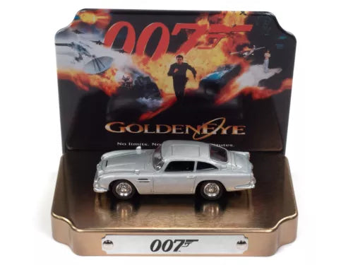 White 1:64 diecast sports car toy in branded display box, front three-quarter view