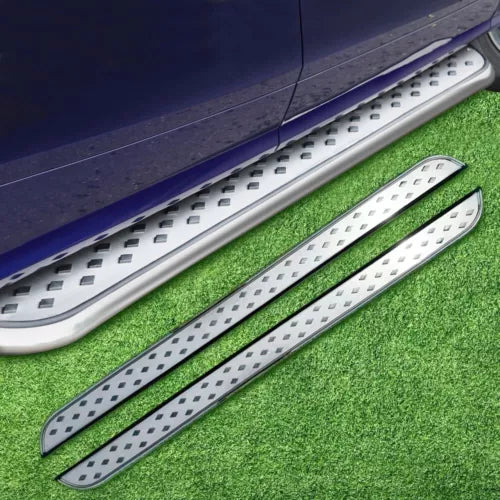 Diecast toy police car side step bars with diamond tread detail