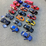Assorted scale diecast cars set, mixed colors and models, 1:32