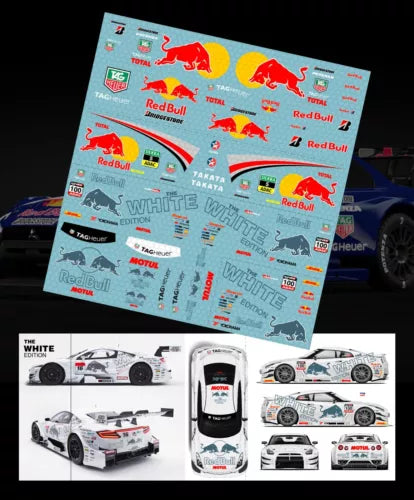 Team Super GT 1:64 decal sheet with Red Bull graphics and white edition text
