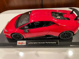 NIB Lamborghini Huracan Performante (Red) - Maisto Special Edition, 1:18 Diecast Parts
