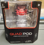 Boxed 2.4GHz nano quadcopter drone with four propellers, red frame