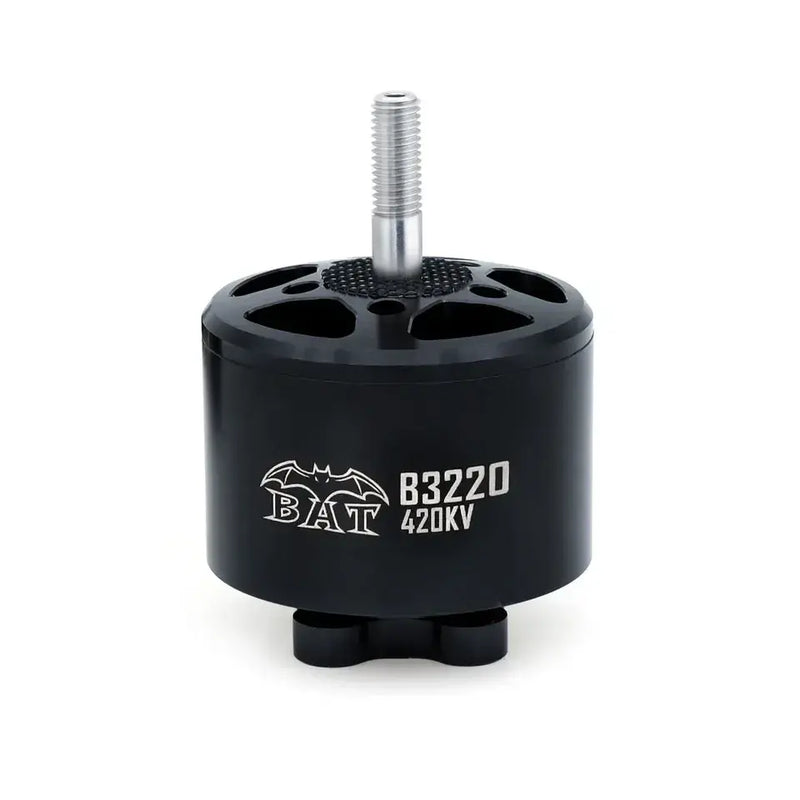 Brushless RC motor B3220 420KV, black with mounting holes and silver shaft