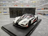 GTspirit 1:18 Koenigsegg AGERA RS White Diecast Car Model Collectors Parts