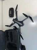 Foldable quadcopter drone with camera, in protective foam case