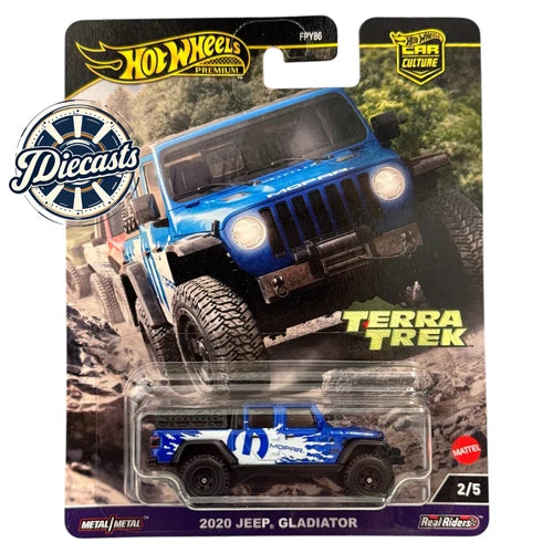 Blue Jeep Gladiator 1:64 diecast car in clear blister pack