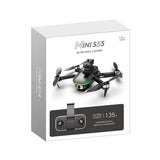 Mini S5S drone quadcopter with dual camera, 4K HD, on retail box
