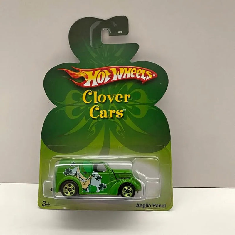 Hot Wheels Clover Cars green Anglia Panel Van diecast blister pack