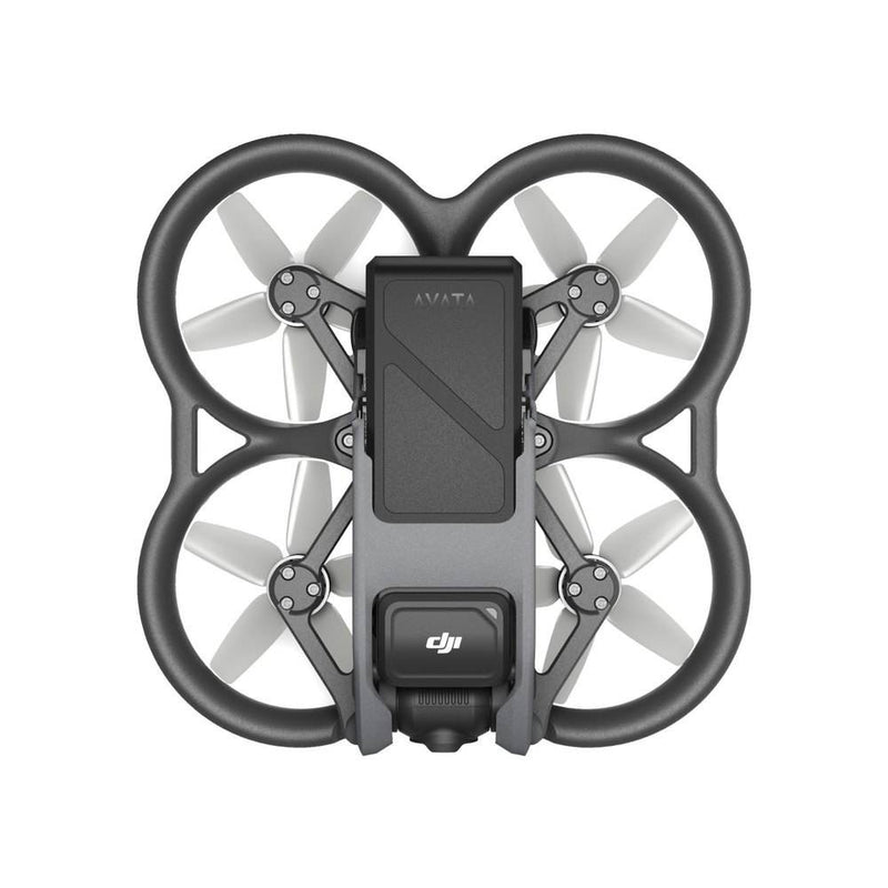DJI Avata drone with four propellers, front screen, and central body