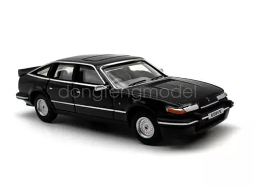 1:76 Rover SD1 3500 diecast sports car in black with silver details, front three-quarter view