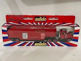 Diecast firefighters truck in retail box, red truck with EDNY marking