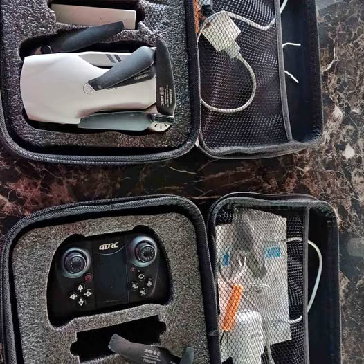 Drone remote controller and drone accessory case with cables