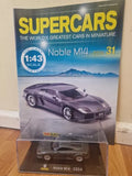 1:43 scale diecast car model of 2004 Noble M14 in retail box