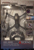 Premium HD video drone with 1080P camera and handheld controller, gray and black