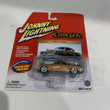 Tan 1948 Tucker diecast car in clear blister packaging from Johnny Lightning Classic Gold