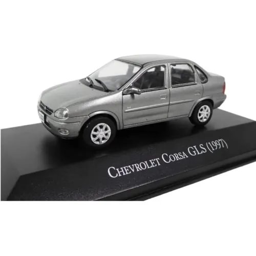 Chevrolet Corsa GLS 1997 diecast model car, silver gray 1:43 scale