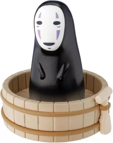 Metal diecast car with dark No Face mask on tan round base