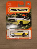 Matchbox diecast Opel Kadett C GT/E toy car in yellow and white blister package