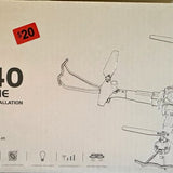 DIY drone frame with hinged landing gear and propeller arms