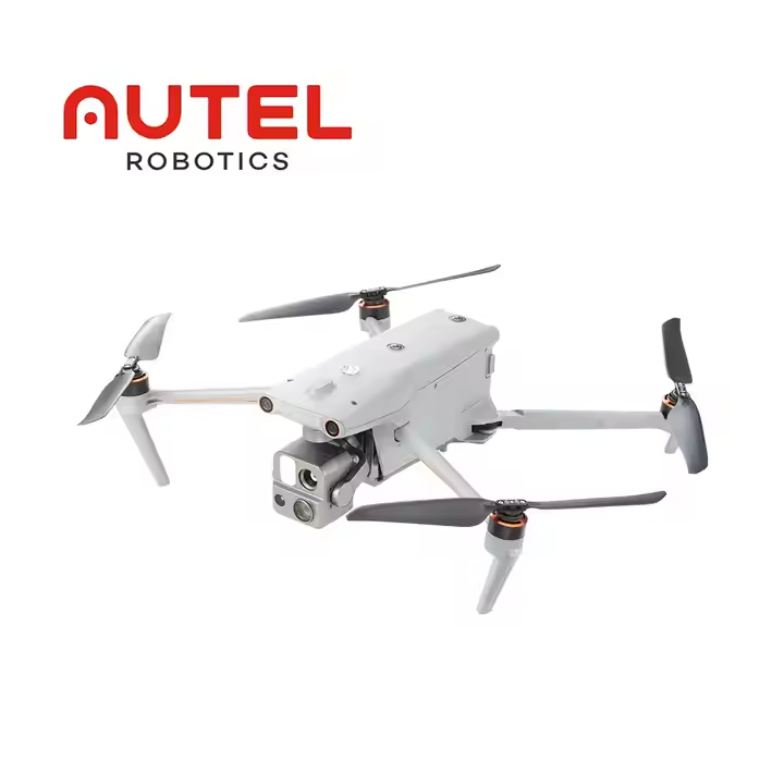 Autel mapping camera drone with four propellers, white body, front camera module