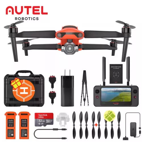 Rugged drone hard case bundle with camera drone and spare batteries