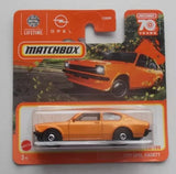 Matchbox 1975 Opel Kadett Coupe Metalflake Orange 2023 1:64 Diecast Car Parts
