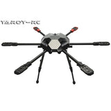 RC FPV drone canopy hood head cover with black and gray ABS pattern, 6-arm frame