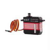 RC cyclic servo motor with black and red housing, three-wire harness, KST X15-1809 label