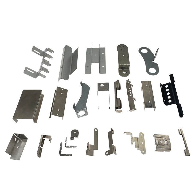 Stainless steel metal stamping kit, assorted punched metal hardware parts and plates