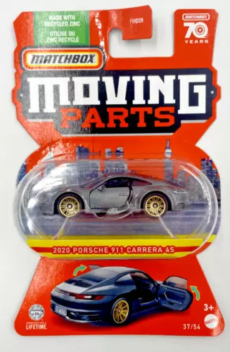 Matchbox 1:64 diecast car model blister, purple 2020 Porsche 911 Carrera 4S