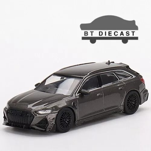 Grey diecast model car with front 3/4 view, detailed grille and black wheels
