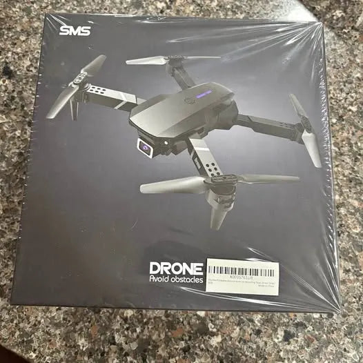 Hamburg PA drone retail box with quadcopter illustration and barcode