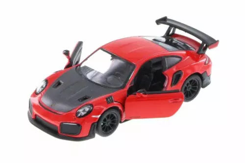 Red Porsche 911 GT2 RS 1:36 diecast pullback toy car with rear wing