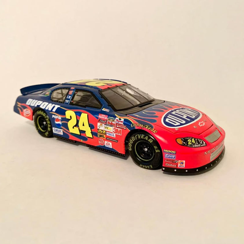 2003 Monte Carlo NASCAR diecast stock car, blue/red with yellow #24 and sponsor logos